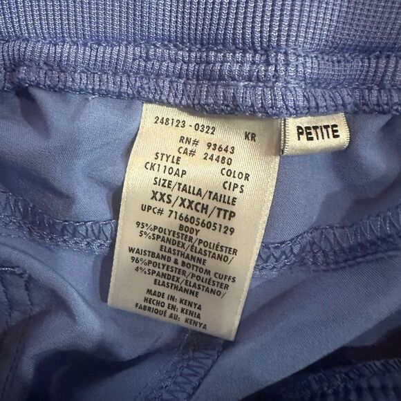 Infinity by Cherokee Scrub Jogger Pants CIP Ciel Blue XXS petite - Picture 6 of 6